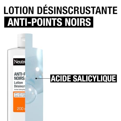Neutrogena | Lotion Désincrustante Anti-Points Noirs (flacon de 200 ml) – Lotion pour le visage à l'acide salicylique (0,5%) – 91% ont constaté une peau plus nette en 1 jour* (Lot de 2) - Image 7