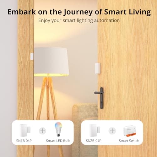 SONOFF SNZB-04P ZigBee Wireless Door and Window Sensor, Door Opening Sensor, Wireless Home Alarm, Compatible with Alexa/Google Home, SONOFF Zigbee Hub Required, Batteries Included - Image 5