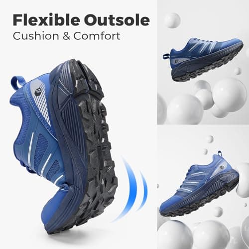 FitVille Men's Extra Wide Trail Shoes for Trekking Non-Slip Outdoor Running Trainers - Image 6