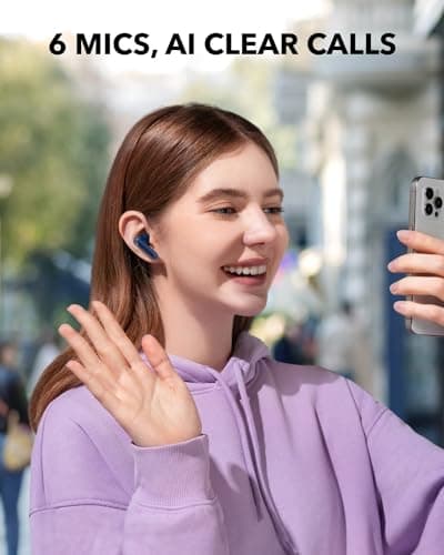 Soundcore P40i by Anker, écouteurs sans Fil à réduction de Bruit Adaptable, Basses puissantes, 60 Heures d'autonomie, 2-1 étui et Support de téléphone, IPX5, Bluetooth 5.3 (Reconditionné) - Image 8