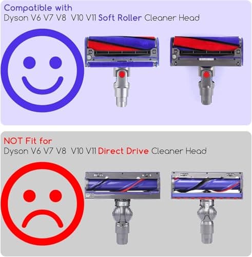Replacement Brush for Dyson V6 V7 V8 V10 V11, Soft Fluffy Roller for Dyson Brush Head, Dyson Vacuum Cleaner Accessories, Easy Replacement for Hard Floors (9pcs) - Image 3