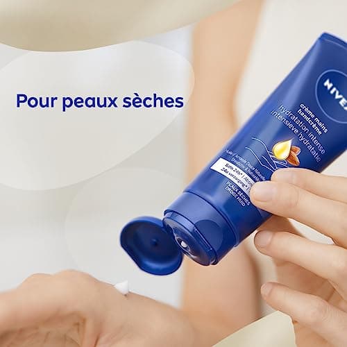 NIVEA Crème mains nourrissante peaux très sèches (1 x 75 ml), soin hydratant à l'huile d'amande douce, crème mains hydratante efficace 24 h - Image 7