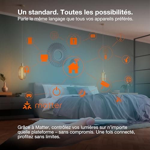 Osram SMART+ Spot LED RGB PAR15 (lot de 5, GU10, 5W) – RGB + blanc chaud à froid – contrôle intelligent – Matter via Wi-Fi – Alexa, Google, Apple - Image 6