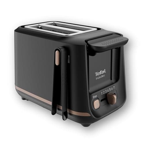 Tefal 2 Slot Toaster, Magnetic Clamps, 7 Levels of Gilding, Removable Crumb Tray, Large Controls, Lift Function, Includeo, Black, TT533811 - Image 2