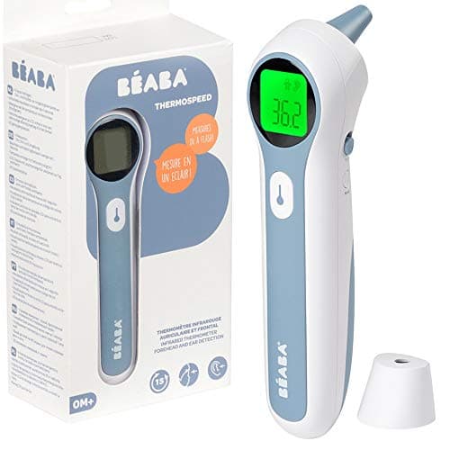BÉABA FRANCE, Infrared Non-Contact Digital Thermometer, Children, Baby, Adult, Forehead, Auricular, Ambient, Colour Code Reading, LCD, Fever Alert, Memory Function, Thermospeed - Image 2