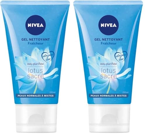 NIVEA Gel Nettoyant Fraîcheur, Gel purifiant pour peaux normales à mixtes, Nettoyant visage enrichi en Vitamine E & Hydra IQ, 150 ml (Lot de 2) - Image 2