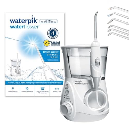 Waterpik – Ultra Professional Water Flosser, Dental Jet with 6 Tips and 10 Pressure Levels, Removes Plaque, White (WF-660EU) - Image 3