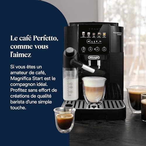 De'Longhi Magnifica Start - Perfetto Automatic Coffee Machine with LatteCrema Automatic Milk Frother, 4 Saved Drinks, Soft Touch Controls, Black (ECAM220.91.B) - Image 4