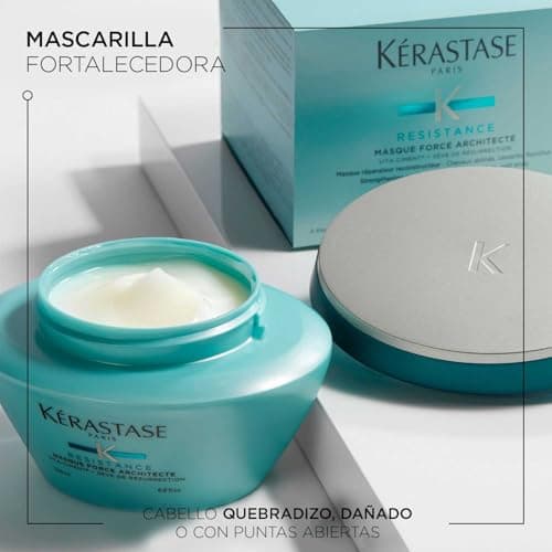KÉRASTASE Resistance Strength Architect Mask - Strengthening & Repairing Hair Mask - VITA-CIMENT® Technology & Resurrection Sap - Damaged Hair - Brittle & Split Joint - 200 ml - Image 3