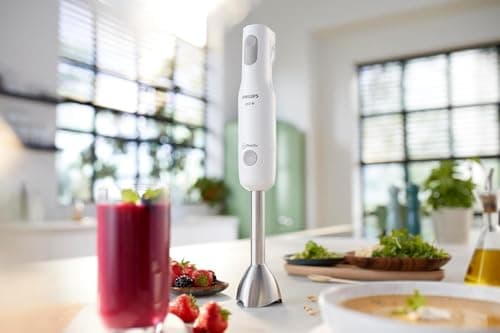 Philips Daily Blender Collection ProMix Hand Blender - 650 W Power, Anti-Splash Technology, Ergonomic Design, One-Button Release System (HR2534/00) - Image 3