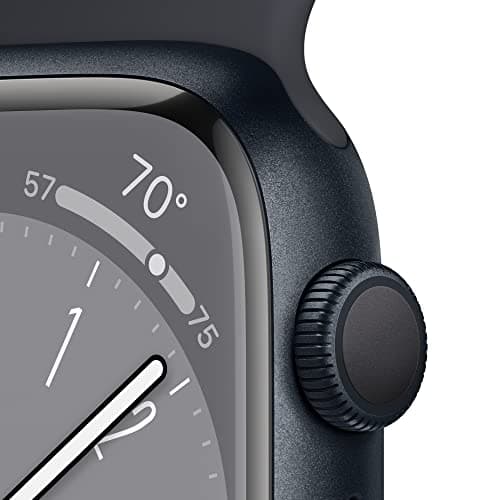 Apple Watch Series 8 (GPS, 45 mm) Alluminium Midnight Case with Midnight Strap, One Size (Refurbished) - Image 4