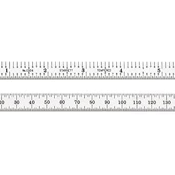 Starrett C334-150 Complete Flexible Steel Ruler with mm and Inch Graduations and Quick Read