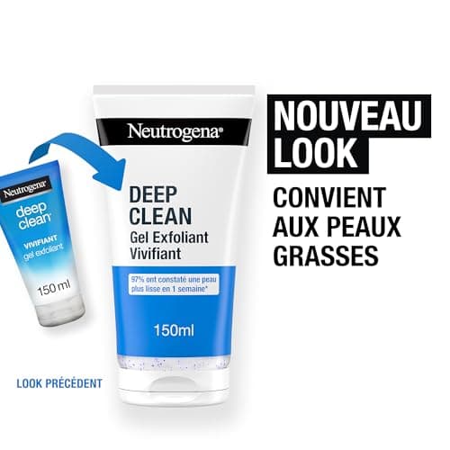 Neutrogena – Gel Exfoliant Vivifiant (tube de 150 ml) – Nettoyant visage pour une peau d'apparence saine – Soin visage pour une peau plus lisse après une semaine d'utilisation - Image 5