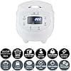 Yum Asia Panda Mini Rice Cooker with Ninja Ceramic Bowl and Advanced Fuzzy Logic (3.5 Cups, 0.63 Litre) 4 Rice Cooking Functions, 4 Multicooker Functions, 220-240V (Arctic White) - Image 3