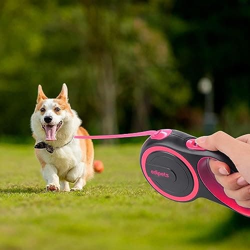 Edipets, Retractable Dog Lead, 5 and 8 Metres, Flexible Lead for Training and Walking (Pink, 5 m < 50 kg) - Image 8