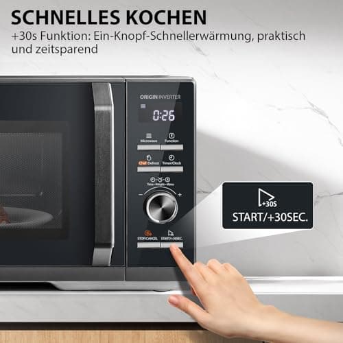 Toshiba, MW3-AG25PFI(MG), Microwave Oven 25L 3-in-1 900W, Morandi Bright Grey, 6 Programs, 10 Power Levels, 7 Automatic Menus, Easy Cleaning - Image 7