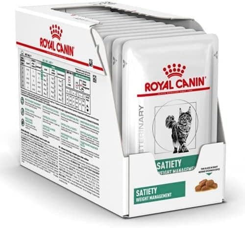 Royal Canin Veterinary Satiety Weight Management | Pack of 4 | 4 x 12 x 85 g | Complete Dietary Food for Cats | for Reducing Overweight | Fine Chunks in Sauce - Image 2