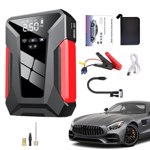 Démarreur de Batterie de Voiture, Boîte de Démarrage Portable pour Batterie de Voiture, Accessoires Longue Durée pour Booster Automobile et Gonfleur de Pneus pour Travail Vacances et Fêtes - Image 2