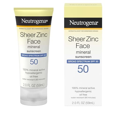 Neutrogena Sheer Zinc Oxide Dry-Touch Face Sunscreen with Broad Spectrum SPF 50, Oil-Free, Non-Comedogenic & Non-Greasy Mineral Sunscreen, 2 fl. oz - Image 5