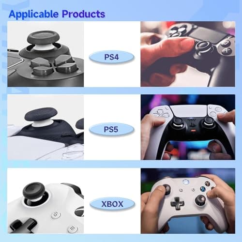 Joystick Guards - Invisible Game Ring Protection - Used for Steam Deck/Xbox/PS4/PS5 - Black+White - Image 7