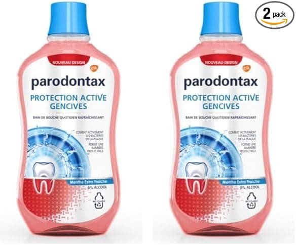 Parodontax Bain de Bouche Quotidien, Protection Active, Pour Les Gencives et Des Dents Saines, Extra Fraiche, Sans Alcool, 500 ml (Lot de 2) - Image 10