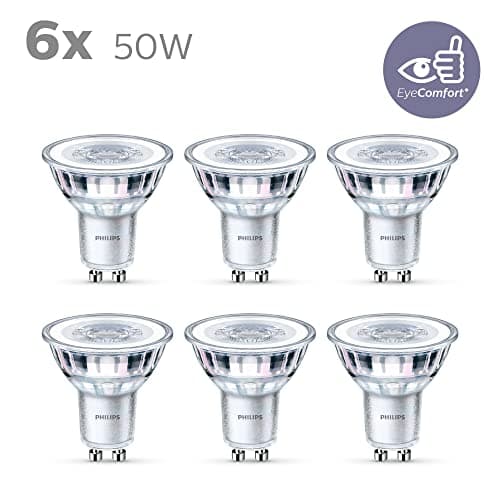 Philips LED Classic 50 W, GU10, Pack of 6, Warm White (2700 Kelvin), 355 Lumens, Reflector - Image 6