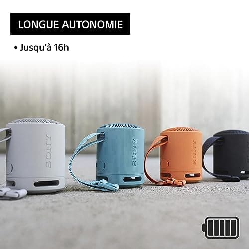 Sony SRS-XB100 - Wireless Bluetooth Speaker, Portable, Lightweight, Compact, Durable, IP67, Waterproof and Dust-proof, 16H Battery, Versatile Hand Strap, Hands-Free Calling, Coral, Orange - Image 6