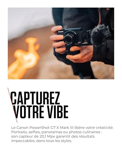 Canon PowerShot G7 X Mark III (Noir) - Appareil Photo numérique avec capteur 1 Pouce et vidéo 4K - Idéal pour Le vlog - Wi-FI et Bluetooth - Adopté par Les Créateurs Nomades - Image 6