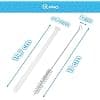 DL-pro 2 x 15.5 cm Transparent Milk Suction Hose for DeLonghi ECAM ETAM ESAM Coffee Machine 5313232961 with Cleaning Brush - Image 4