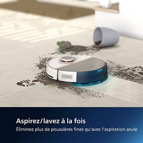 Philips Homerun Series 7000 Robot Vacuum Cleaner, High Suction Power (5000 Pa), Detecting Small Objects, with Station, for Carpet and Pet Hair, White, Connected App (XU7100/02) - Image 7