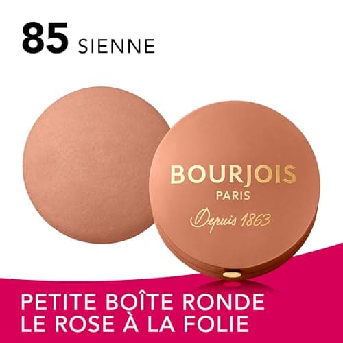BOURJOIS - Boîte Ronde Blush 85 Sienne - Piceau & Miroir Intégré - Technologie Fard Cuit - Texture Fine & Légère - Facile À Estomper - Parfum Gourmand - Image 5