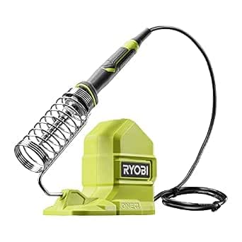 RYOBI - 18V ONE+ RSI18-0 Cordless Soldering Iron – Fast Heats up to 60s, Temperature up to 480°C, Replaceable Tip – Ideal Electronics, Repairs – Battery Not Included
