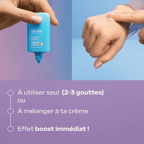 WELEDA - Hyaluronic Moisture Serum Drops - 30 ml - Soin personnalisé - Boost d’hydratation - NATRUE - 30 ml - Image 5
