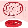 2pcs Grilles de Cuisson en Silicone Ovales, Compatibles avec Les Autocuiseurs Instant Pot 5, 6, 8 Qt et La Plupart Des Autocuiseurs (Rouge) - Image 3