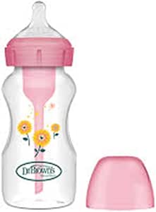 Dr. Brown's Bottle Anti-Colic Wide Mouth Options+ 270 ml Pink - Flowers Baby Bottle +0 Months
