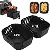 VINATO Air Fryer Silicone Moulds, 2 Pieces, 19 x 14 x 7 cm Accessories for Ninja Double Stack XL 9.5L SL400EU (SL400UK/AF400UK/AF300UK), Reusable Dish Oven, Microwave - Image 2
