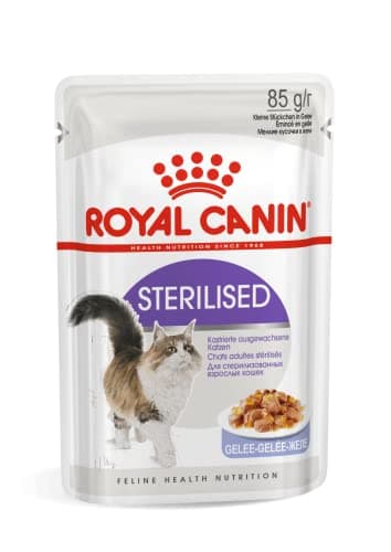 Royal Canin Feline Sterilised | Double Pack | 2 x 12 x 85 g | Complete Food for Adult Castrated Cats | Small Pieces in Jelly | From 12 Months - Image 5