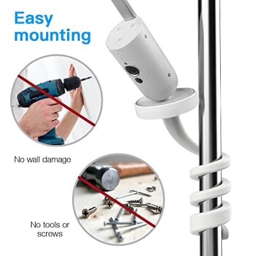BECEMURU Versatile Flexible Twist Mount with 1/4 Screw Connector Dock Compatible with Philips Avent Connected Baby Video Monitor SCD923/26 - Image 4