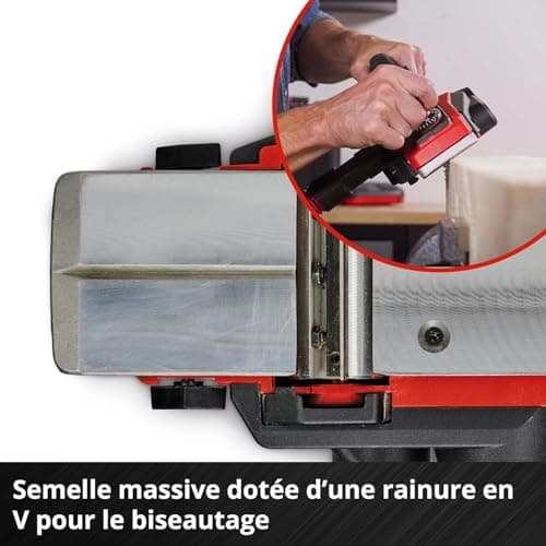 Einhell TE-PL 18/82 Li cordless planer - Solo Power X-Change (18V, pass depth up to 2mm, shaft carriers large dimensions, automatic rest pad) Delivered without battery or charger - Image 7