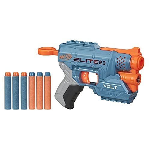 Nerf Elite 2.0 Volt SD-1 - Dart Blaster with Luminous Sight Beam, Storage for 2 Darts and 2 Tactical Rails, 6 Official Nerf Darts Included, Ages 8 and Up, Multicolour - Image 2