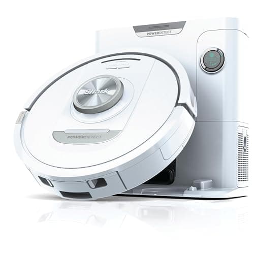 Shark PowerDetect Robot Vacuum Cleaner with 60 Day Self-Emptying Base - Carpet, Hard Floors & Pet Hair - 3D LiDAR Navigation - Wi-Fi/App - Odour Free Cartridge, 2 Brushes Included - White - Image 2