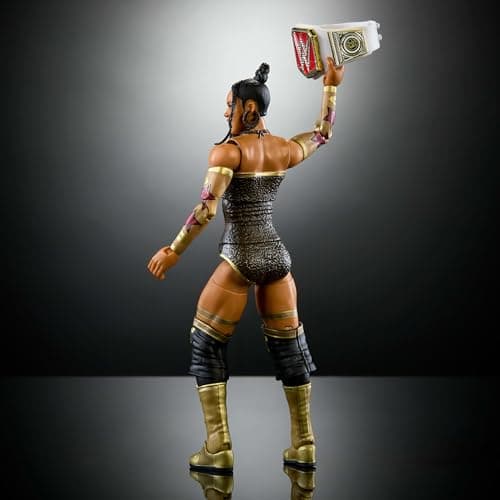 WWE Mattel Elite Collection Premium Action Figure and Accessories Live Event Bianca Belair Wrestlemania with Howard Finkel Build-A-Figure Parts - Image 7