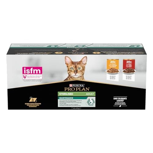 PURINA PRO PLAN | Adult STERILISED MAINTENANCE | Complete Food for Sterilized Adult Cat | Helps Maintain Good Urinary Health | Sliced in Sauce | Chicken, Beef | Sachets | 40x85g - Image 4