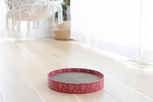 Kerbl Pet Cat Scratching Post Circle Cardboard Pink Diameter 34 cm - Image 6