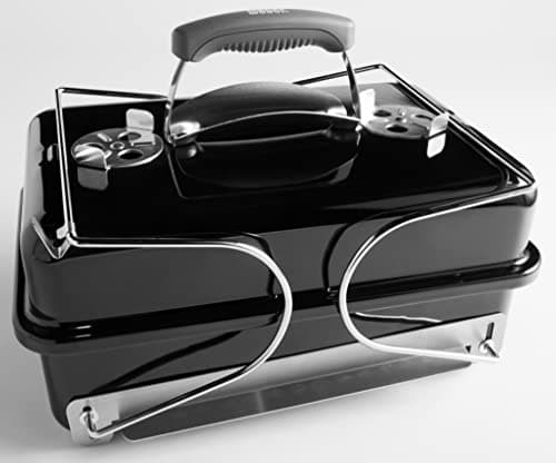 Weber Go‑Anywhere Portable Charcoal BBQ Barbecue with Folding Legs, Compact Design for Camping and Picnics, Durable Coating, Airflow Control, Cooking Surface 42 x 26 cm, Black - Image 6
