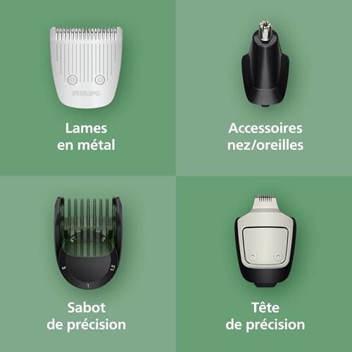 Philips Multigroom série 5000 Tondeuse tout-en-un 12 accessoires – tondeuse pour barbe, cheveux et corps, lames en métal auto-affûtées, 20 hauteurs de coupe (0,5-20 mm), modèle MG5952/30 - Image 7