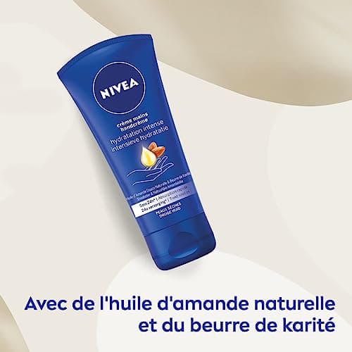 NIVEA Crème mains nourrissante peaux très sèches (1 x 75 ml), soin hydratant à l'huile d'amande douce, crème mains hydratante efficace 24 h - Image 5
