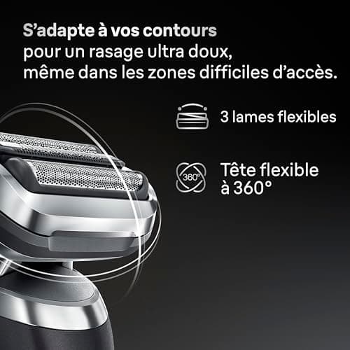 Braun Men's Electric Shaver Series 7 72-N4200csBlack, Waterproof, Flexible Blades for Shaving the Face, 3 Beard Shaving Modes, with Precision Trimmer, Set with Cleaning Brush - Image 4