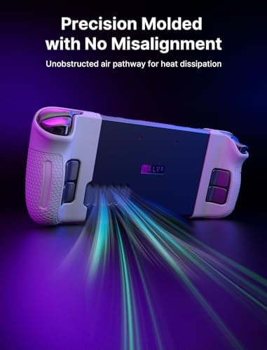 JSAUX GripArmor GP0016 Silicone Protective Case Compatible with Steam Deck, Steam Deck GripSkin, Silicone Sleeve Set (Left and Right) - Grey - Image 7