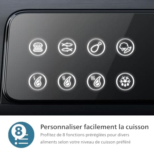 Philips Grill Contact - Temperature Sensor and 8 Preset Functions, Grill with Large Cooking Area, Digital Temperature Control, Easy to Clean (HD6307/70) - Image 4